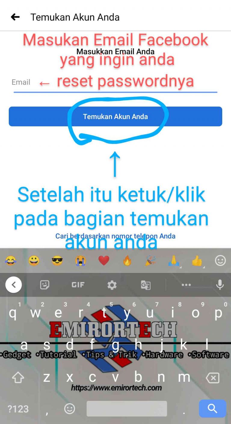 Cara Mengembalikan Akun Facebook Dengan Email Terbaru - Emirortech.com