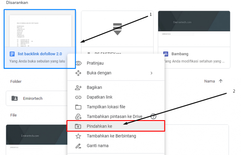 Cara Memindahkan File Ke Folder Di Google Drive Pc Atau Laptop Dengan ...