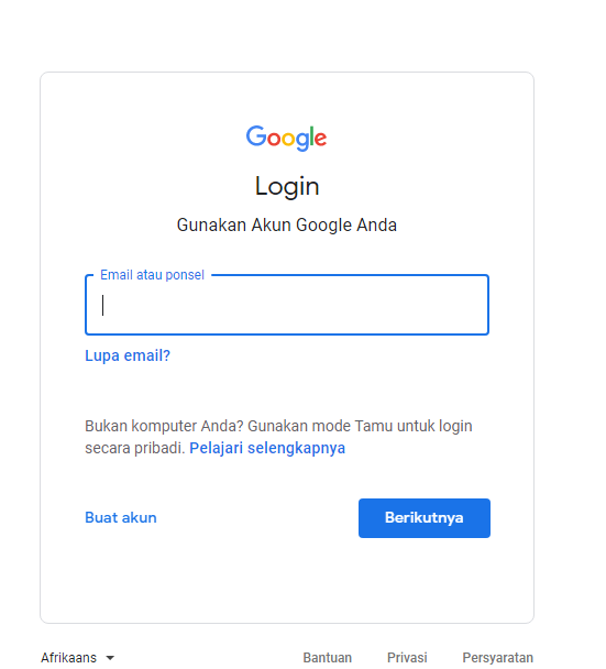 Loginkan Akun Google Anda