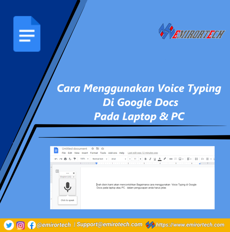 Cara Menggunakan Voice Typing Di Google Docs Pada Laptop & PC ...