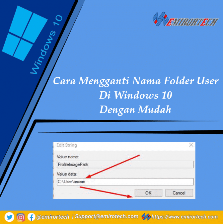 Cara Mengganti Nama Folder User Di Windows 10 Dengan Mudah - Emirortech.com