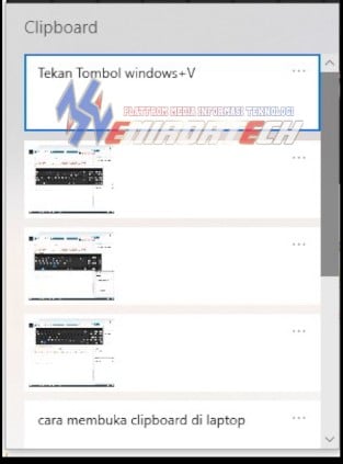 Clip Board Sudah Muncul