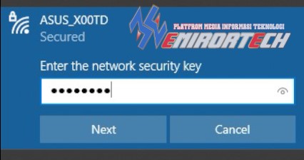 masukan password wifi windows