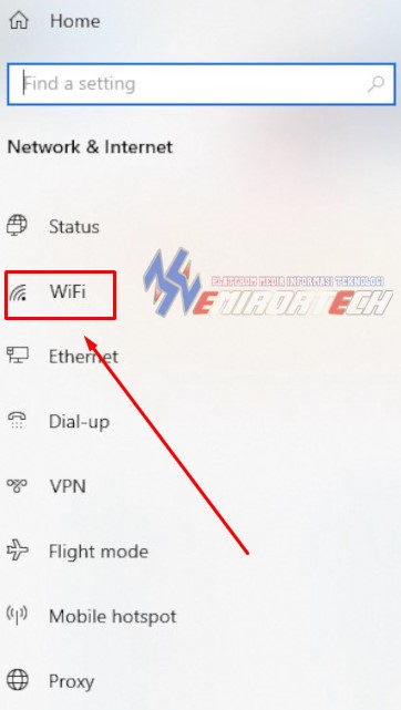 Klik Opsi Menu WiFi