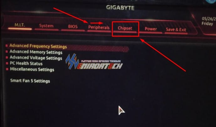 Masuk Ke Menu Chipset